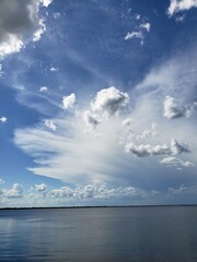 clouds over lake