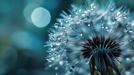 Flowers, ice crystals, petals, water drops, glow and twinkling starlight. like in space