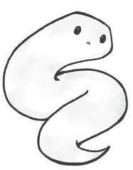 のぞき込むようにしてこちらを見つめるへび