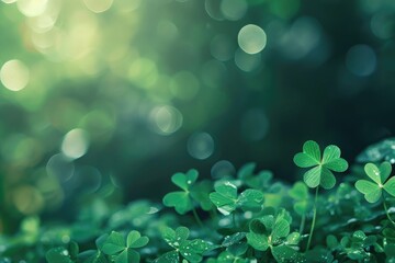 Saint Patrick's Day background with empty copy space Generative Ai