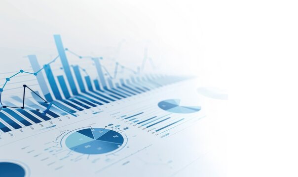 PPT clean background image. There be business chart and consulting icon. in a style of professional