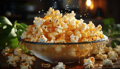 Freshness and sweetness in a gourmet bowl of healthy snack generated by AI