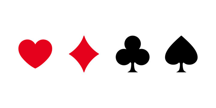 playing cards icon on white background