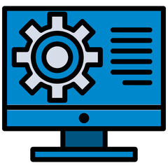 Globe with arrow coloured outline icon, icon graphic, Vector illustration