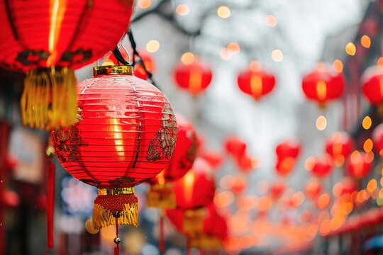 lantern background in the chinese new year