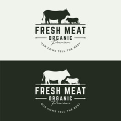 Retro vintage premium quality organic animal farm logo design. Logo for business, livestock, labels and badges.