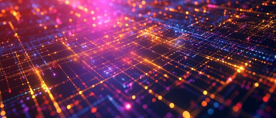 Fototapeta premium abstract digital background, versatile applications, neural networks, sound, graphic forms, science, and education, artificial intelligence, digital storages