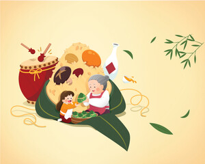 Chinese New Year, illustration of a dragon as an icon of the Chinese New Year's Day feeling