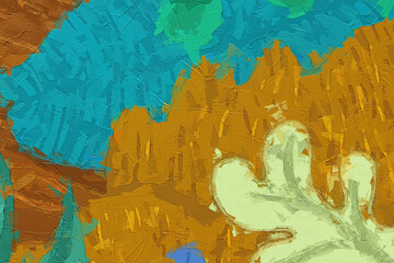 Oil paintings and various flowers, tigers, monkeys, and birds are beautiful