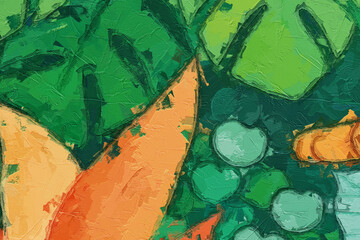 Naklejka premium Oil paintings and various flowers, tigers, monkeys, and birds are beautiful