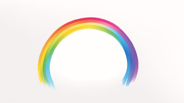 an image of a rainbow painted on a white background