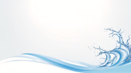 Fototapeta na wymiar illustration of water wave background with white space for text, illustration