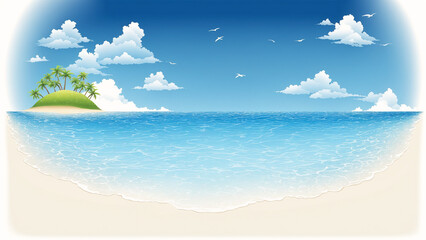 Fototapeta na wymiar tropical island background clip art