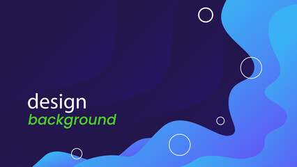 Abstract blue gradient fluid wave background. Modern background design. Creative banner design with wave shapes for template.