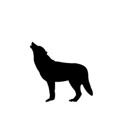 silhouette of a wolf