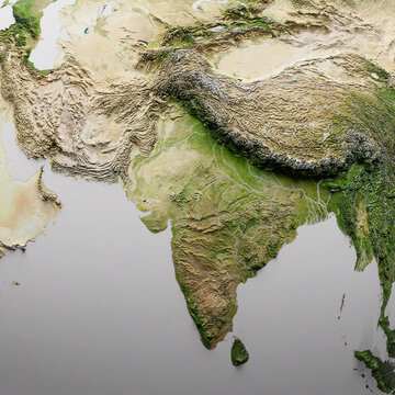 세계 각국 및 지역을 시각으로 보여주는 고품질 3D 렌더링 이미지