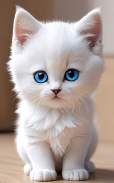 mesmerizing image a kitten big chibi blue eyes cute fold little ears