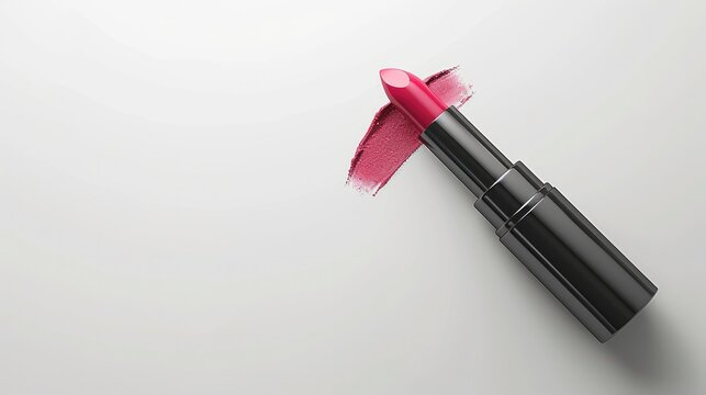 Cosmetics Beauty Lipstick on a White Background, a Captivating Makeup Product for Your Advertisement