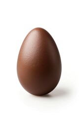 Isolated Chocolate Egg on a White Background, Adding Sweetness to the Easter Festival Celebration