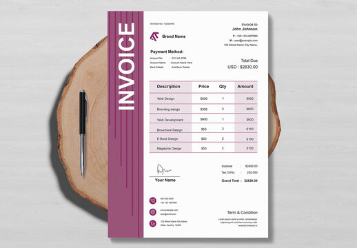Modern Invoice Template Layout