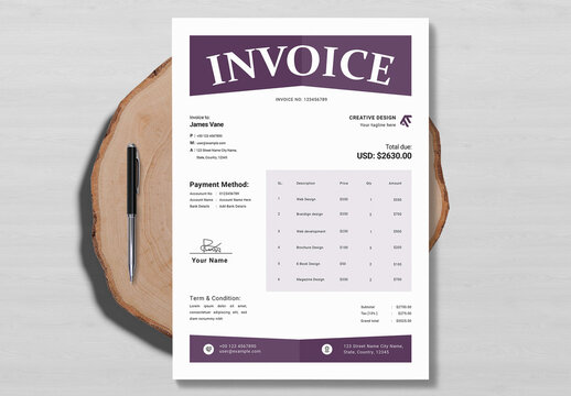 Simple Invoice Layout