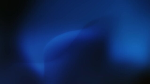 Dark blue gradient motion background with curvy wave flowing. Seamless looping video animation. 4K footage