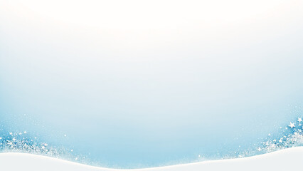 snow background with snowflakes on blue and white background with copy space for text