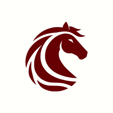 flat logo vector animal, Horse Logo Template