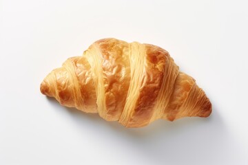 Crispy croissant isolated on a white background