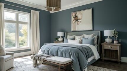 Elegant Bedroom in Modern Farmhouse Style