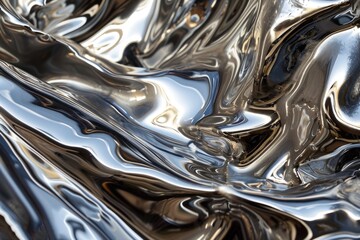 Abstract Silver Liquid Texture