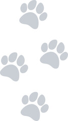 Paw prints cat, dog, puppy pet vector cartoon icon. Funny illustration vector eps.