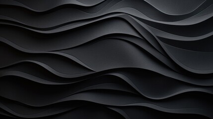 Obraz premium Wavy Black Abstract Background
