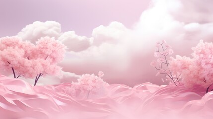 Pastel Pink Cherry Blossom Dreamscape