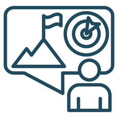 Goal Achievement Icon Element For Design