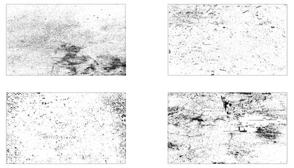 Collection of 4 grunge background. set of textures