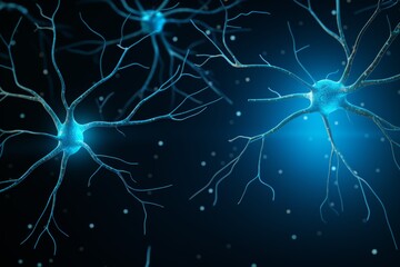 A blue background with the words neuron
