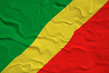 National flag of Congo brazzaville. Background  with flag of Congo brazzaville