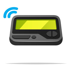 Hospital pager device vector isolated illustration