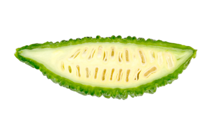 Bitter gourd or Bitter melon or Momordica charantia isolated