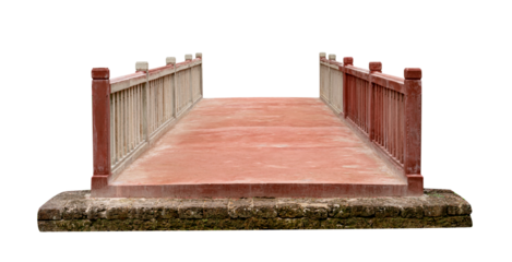 red bridge isolated