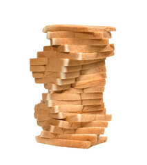 Sliced bread isolated