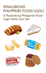 Pasalubong philippines food logo vector icon set