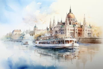 Foto op Canvas Cruising the Danube River through Eastern Europe. © ToonArt