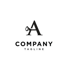 Letter A Trumpet logo icon vector Template