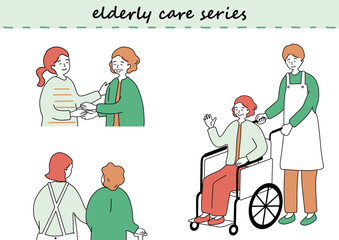高齢者　介護　イラスト素材集