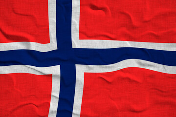 . National flag of Svalbard. Background  with flag of Svalbard.