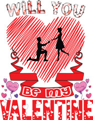 Obraz premium Will you be my Valentine