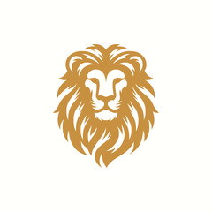 Lion Head Logo Vector Template Illustration Design