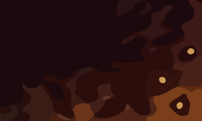 Aesthetic abstract art with a combination of shapes and brown colors. Suitable for background and poster